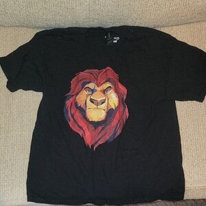 Black Graphic Lion T-Shirt